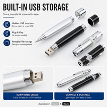 Load image into Gallery viewer, 3 in 1 Laser Pen Style USB Flash Disk, Silver (16GB), 2GB (Silver), 4GB (Silver), 8GB (Silver), 16GB (Silver), 2GB (Black), 4GB (Black), 8GB (Black), 16GB (Black)