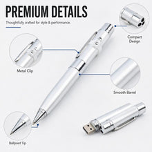 Load image into Gallery viewer, 3 in 1 Laser Pen Style USB Flash Disk, Silver (16GB), 2GB (Silver), 4GB (Silver), 8GB (Silver), 16GB (Silver), 2GB (Black), 4GB (Black), 8GB (Black), 16GB (Black)