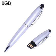 Load image into Gallery viewer, 2 in 1 Pen Style USB Flash Disk, Black , 2GB (Silver), 4GB (Silver), 8GB (Silver), 16GB (Silver), 32GB (Silver), 2GB (Black), 4GB (Black), 8GB (Black), 16GB (Black), 32GB (Black)