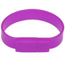 Load image into Gallery viewer, 2GB Silicon Bracelets USB 2.0 Flash Disk, 2GB (Purple)