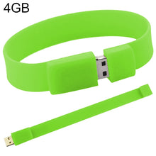 Load image into Gallery viewer, 4GB Silicon Bracelets USB 2.0 Flash Disk, 4GB (Green)
