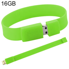 Load image into Gallery viewer, 16GB Silicon Bracelets USB 2.0 Flash Disk, 16GB (Green)