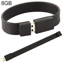 Load image into Gallery viewer, 8GB Silicon Bracelets USB 2.0 Flash Disk, 8GB (Black)