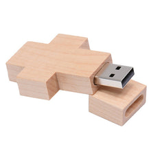 Load image into Gallery viewer, 8 GB Wood Cross Style USB Flash Disk, 2GB, 4GB, 8GB