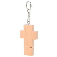 Load image into Gallery viewer, 8 GB Wood Cross Style USB Flash Disk, 2GB, 4GB, 8GB
