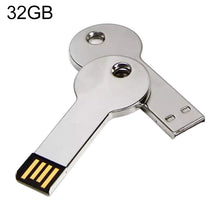 Load image into Gallery viewer, Silver Metal Key Style USB 2.0 Flash Disk (32GB)(Silver), 32GB
