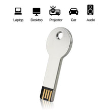 Load image into Gallery viewer, Silver Metal Key Style USB 2.0 Flash Disk (32GB)(Silver), 32GB