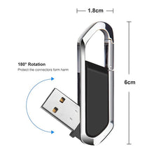 Load image into Gallery viewer, 16GB Metallic Keychains Style USB 2.0 Flash Disk (Black), 16GB (Black)