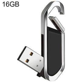 16GB Metallic Keychains Style USB 2.0 Flash Disk (Black), 16GB (Black)
