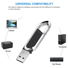 Load image into Gallery viewer, 16GB Metallic Keychains Style USB 2.0 Flash Disk (Black), 16GB (Black)