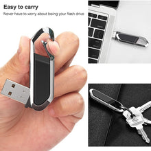 Load image into Gallery viewer, 16GB Metallic Keychains Style USB 2.0 Flash Disk (Black), 16GB (Black)