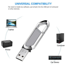 Load image into Gallery viewer, 2GB Metallic Keychains Style USB 2.0 Flash Disk (Grey), 2GB (Grey)
