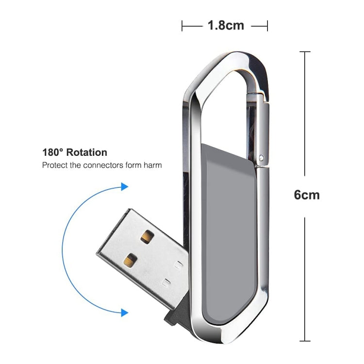 4GB Metallic Keychains Style USB 2.0 Flash Disk (Grey), 4GB (Grey)