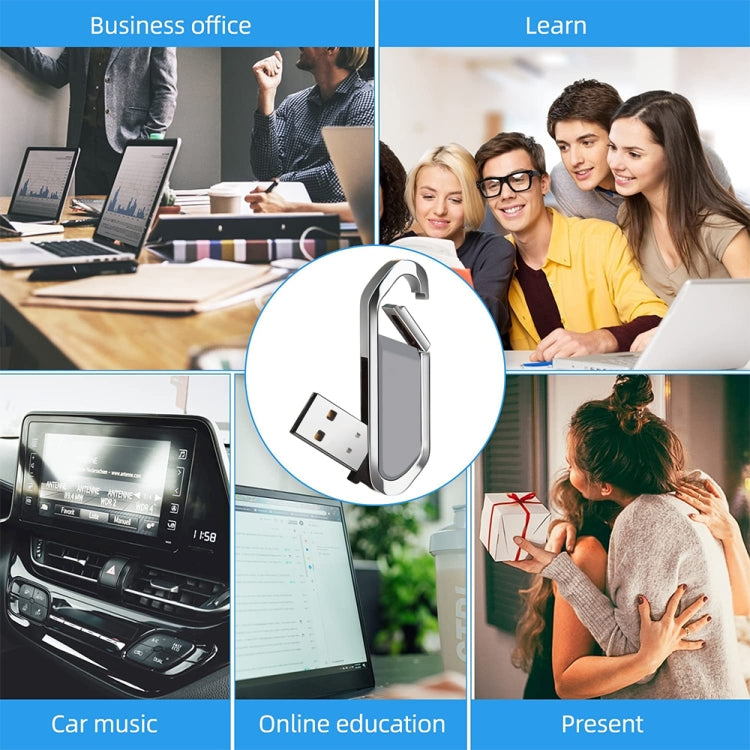 4GB Metallic Keychains Style USB 2.0 Flash Disk (Grey), 4GB (Grey)