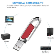 Load image into Gallery viewer, 2GB Metallic Keychains Style USB 2.0 Flash Disk (Red), 2GB (Red)