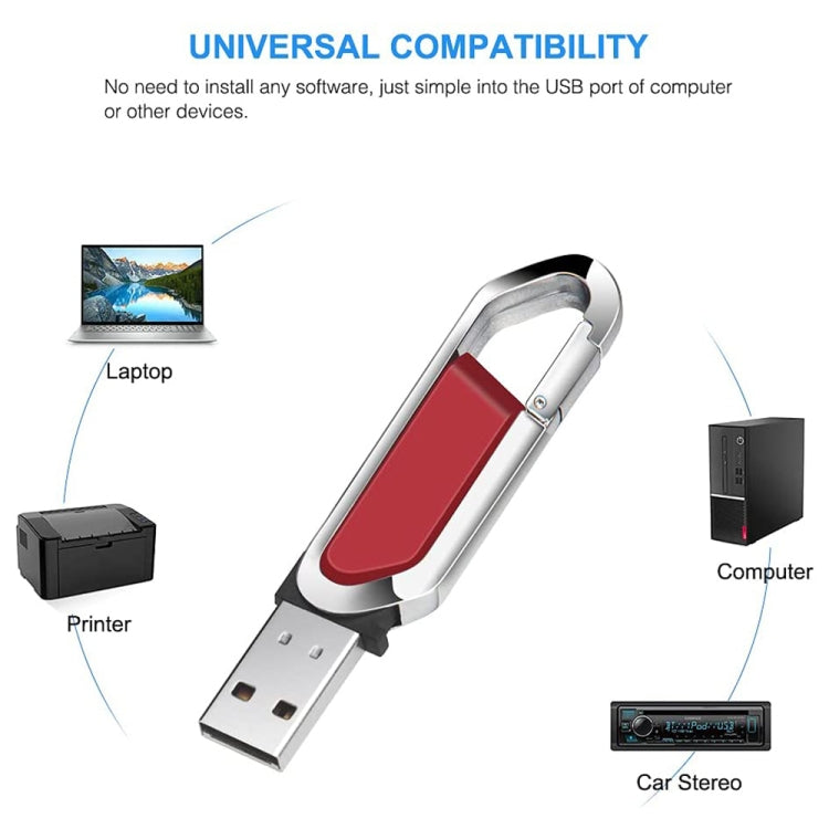 4GB Metallic Keychains Style USB 2.0 Flash Disk (Red), 4GB (Red)