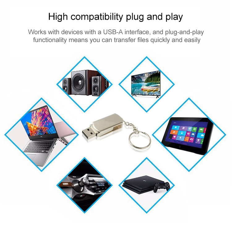 Metal Series Mini USB 2.0 Flash Disk with Keychain (16GB), 2GB, 4GB, 8GB, 16GB