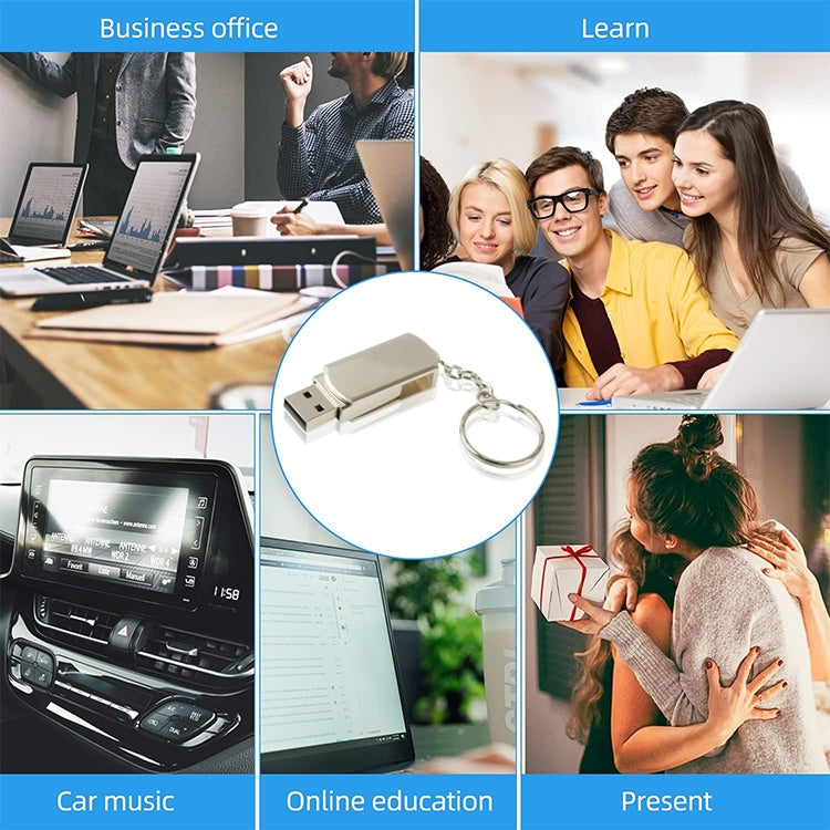 Metal Series Mini USB 2.0 Flash Disk with Keychain (16GB), 2GB, 4GB, 8GB, 16GB