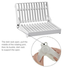 Load image into Gallery viewer, Foldable Dish Drip Rack Plate Holder, Plate Holder
