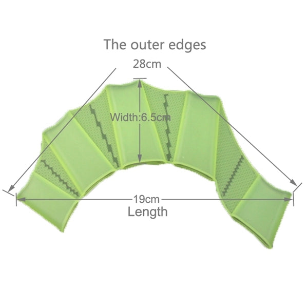 Silicone Swimming Web Fins Hand Flippers Training Gloves, L