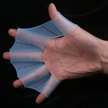 Load image into Gallery viewer, Silicone Swimming Web Fins Hand Flippers Training Gloves, L, Size: L Blue