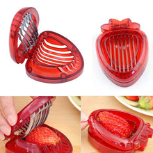 Load image into Gallery viewer, Kitchen Tool Plastic Strawberry Slicer Fruit Knife with Stainless Steel Blade, Strawberry Slicer
