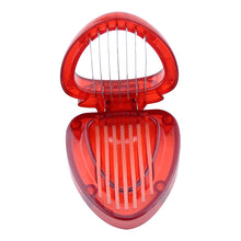 Load image into Gallery viewer, Kitchen Tool Plastic Strawberry Slicer Fruit Knife with Stainless Steel Blade, Strawberry Slicer