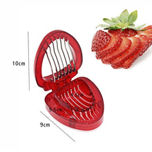 Load image into Gallery viewer, Kitchen Tool Plastic Strawberry Slicer Fruit Knife with Stainless Steel Blade, Strawberry Slicer