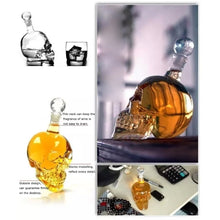 Load image into Gallery viewer, Crystal Glass Skull Bottle for Vodka &amp; Whiskey &amp; Beer Liqueur &amp; Red Wine &amp; Other Beverage, 1000ML