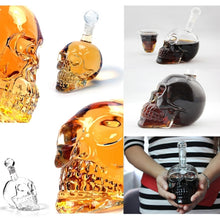 Load image into Gallery viewer, Crystal Glass Skull Bottle for Vodka &amp; Whiskey &amp; Beer Liqueur &amp; Red Wine &amp; Other Beverage, 1000ML