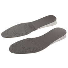 Load image into Gallery viewer, 1 Pair Cowhide Increase Insoles, Size: 26cm x 9cm (Grey + White)
