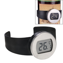 Load image into Gallery viewer, Celsius Degree Digital LCD Display Wine Bottle Thermometer, Suitable Bottle Diameter: 65-80mm (Black + Silver), TL802-TT