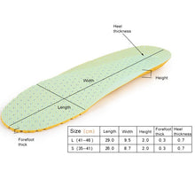 Load image into Gallery viewer, 1 Pair Sports Shock Absorption Breathable Soft Thick Sweat Absorbent Insoles for Men / Women, Size: S(35-41 Yards), Size: S(35-41 Yards)
