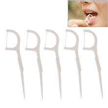 Load image into Gallery viewer, 50 PCS Tooth Pick with Thread Wide Type ABS Dental Floss, 50 PCS