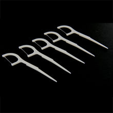 Load image into Gallery viewer, 50 PCS Tooth Pick with Thread Wide Type ABS Dental Floss, 50 PCS
