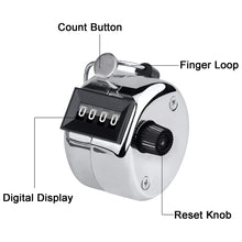 Load image into Gallery viewer, Retro Style 0.8 inch 4-digit Screen Mechanical Manual Metal Counter, Manual Metal Counter