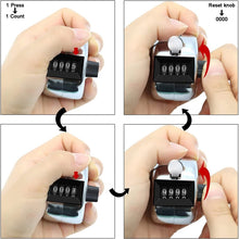 Load image into Gallery viewer, Retro Style 0.8 inch 4-digit Screen Mechanical Manual Metal Counter, Manual Metal Counter