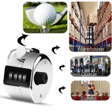 Load image into Gallery viewer, Retro Style 0.8 inch 4-digit Screen Mechanical Manual Metal Counter, Manual Metal Counter
