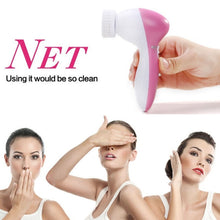 Load image into Gallery viewer, 5 in 1 Beauty Care Brush Massager Scrubber Face Skin Care Electric Facial Cleanser, 5 in 1 AE-8782