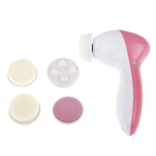 Load image into Gallery viewer, 5 in 1 Beauty Care Brush Massager Scrubber Face Skin Care Electric Facial Cleanser, 5 in 1 AE-8782