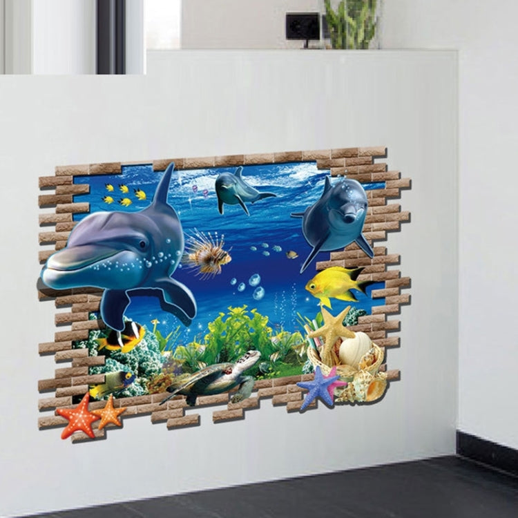 3D Underwater World Creative Fashion Wall Stickers, Size: 60cm x 90cm