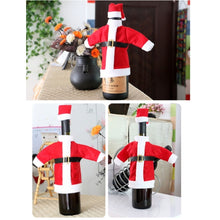 Load image into Gallery viewer, Christmas Dinner Table Santa Decoration Cloth Plush Champagne Wine Bottle Bags Sets, Santa  Cloth