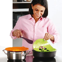 Load image into Gallery viewer, New Spill-Proof, Anti-Flutter and Heat-Resistant Silicone Pot Cover (Ramdom Color Delivery)