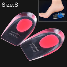 Load image into Gallery viewer, Women Silicone Gel Comfort Heel Cups Pads Half Pads, Size: S, 1 Pair, Blue, 1 Pair