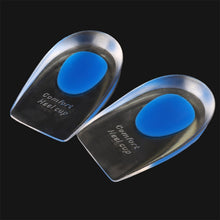 Load image into Gallery viewer, Women Silicone Gel Comfort Heel Cups Pads Half Pads, Size: S, 1 Pair, Blue, 1 Pair