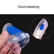 Load image into Gallery viewer, Women Silicone Gel Comfort Heel Cups Pads Half Pads, Size: S, 1 Pair, Blue, 1 Pair