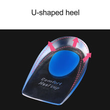 Load image into Gallery viewer, Women Silicone Gel Comfort Heel Cups Pads Half Pads, Size: S, 1 Pair, Blue, 1 Pair