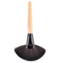 Load image into Gallery viewer, 24 PCS Horse Hair Wooden Handle Cosmetic Brush Set with Black Leather Bag, 24 PCS