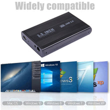 Load image into Gallery viewer, 3.5 inch HDD SATA External Case, Support USB 2.0, SATA With 2.0A Power, SATA With 1.5A Power