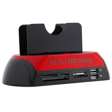 Load image into Gallery viewer, All in 1 Dual 2.5 inch/3.5 inch SATA/IDE HDD Dock Station with Card Reader &amp; Hub
